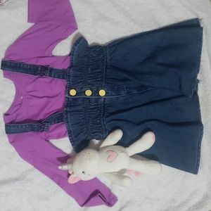 NWOT jean suspender skirt